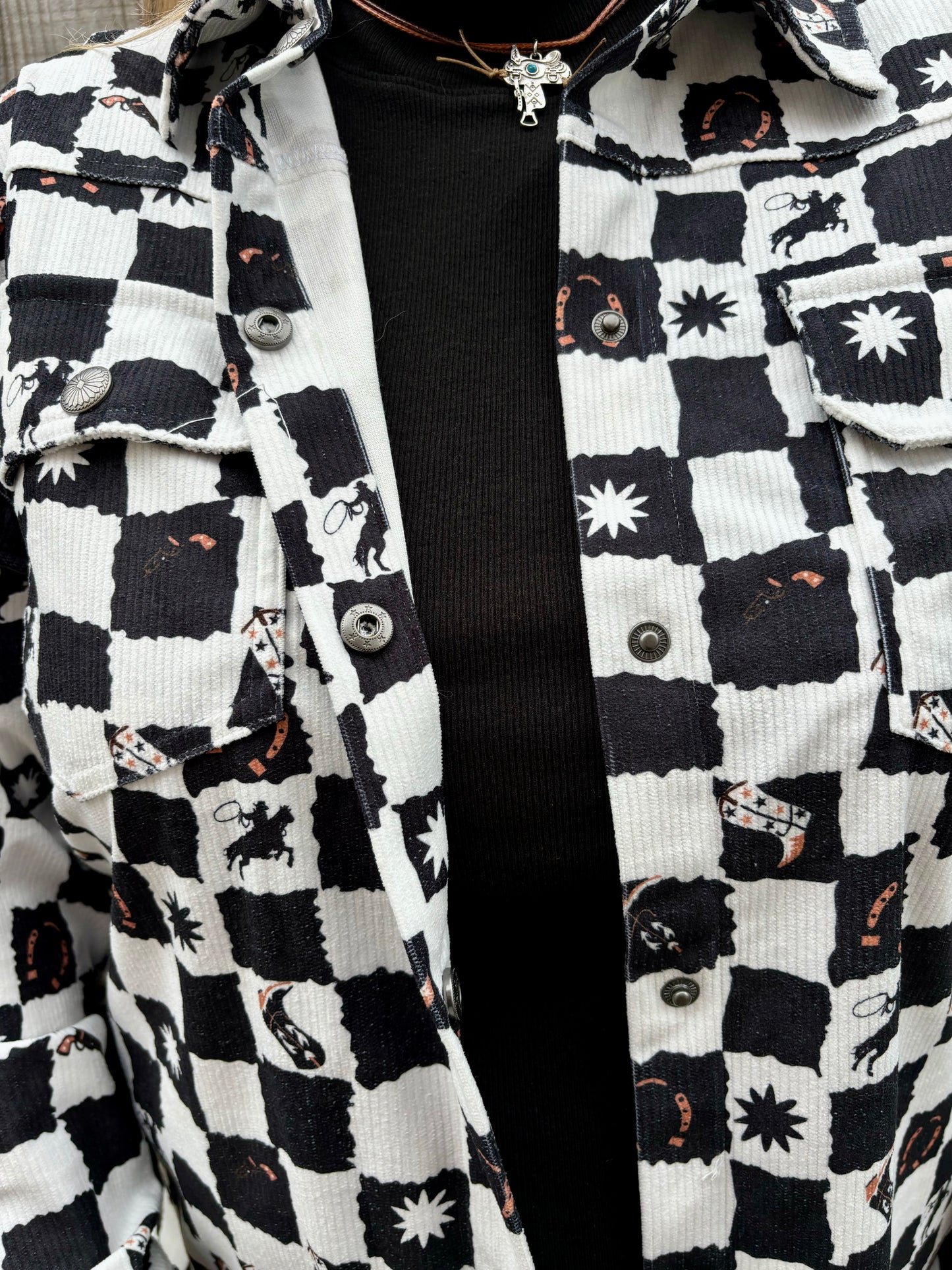 The Check Mate Charm Shacket