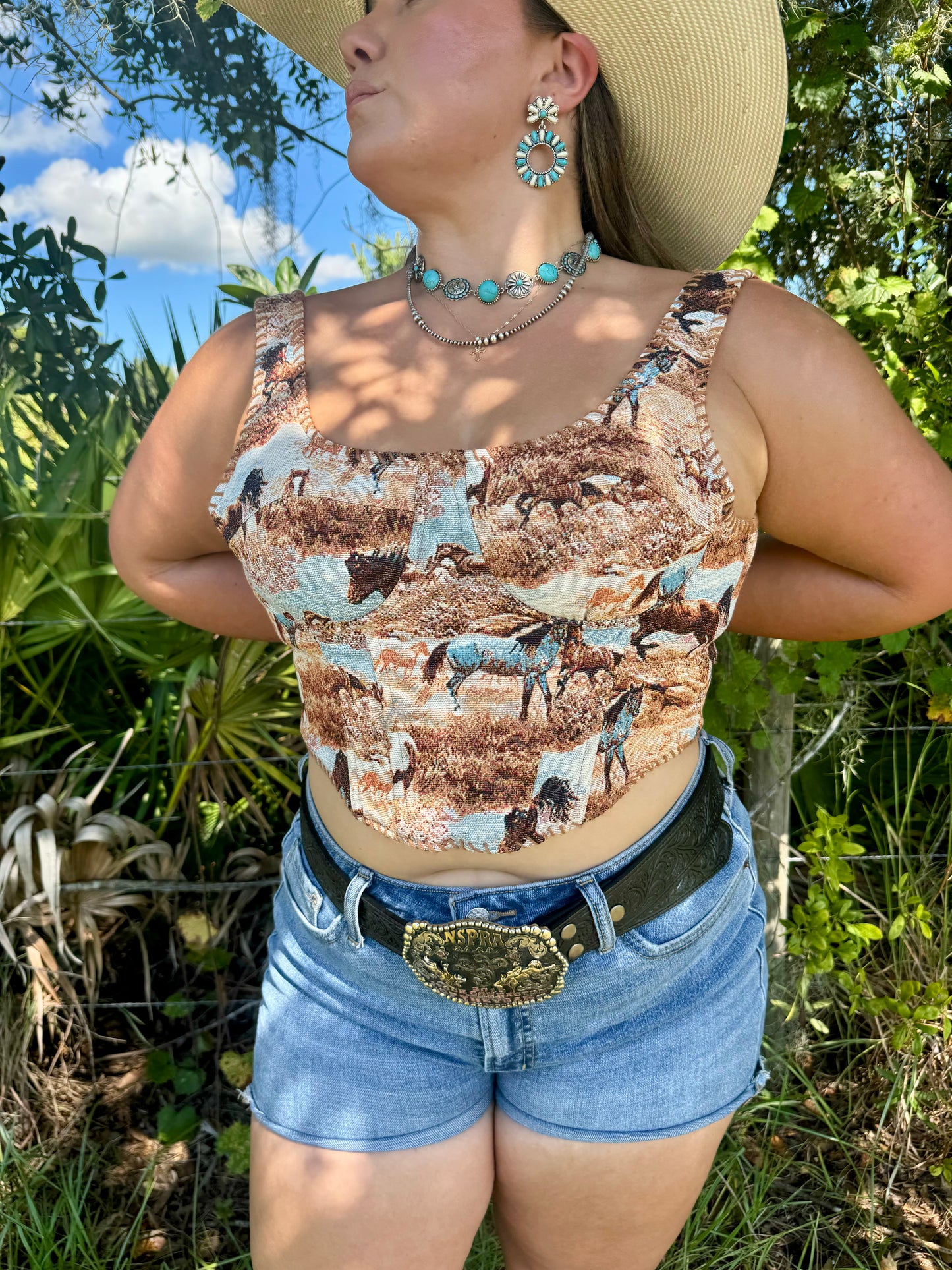 The Giddy Up Stitch Corset Top