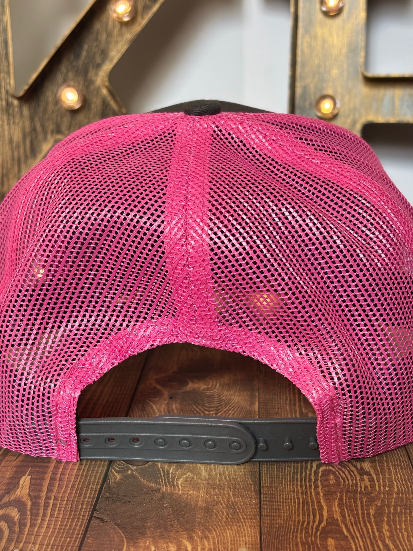 Rope Em', Tie Em', Brand Em' Pink/Black Hat