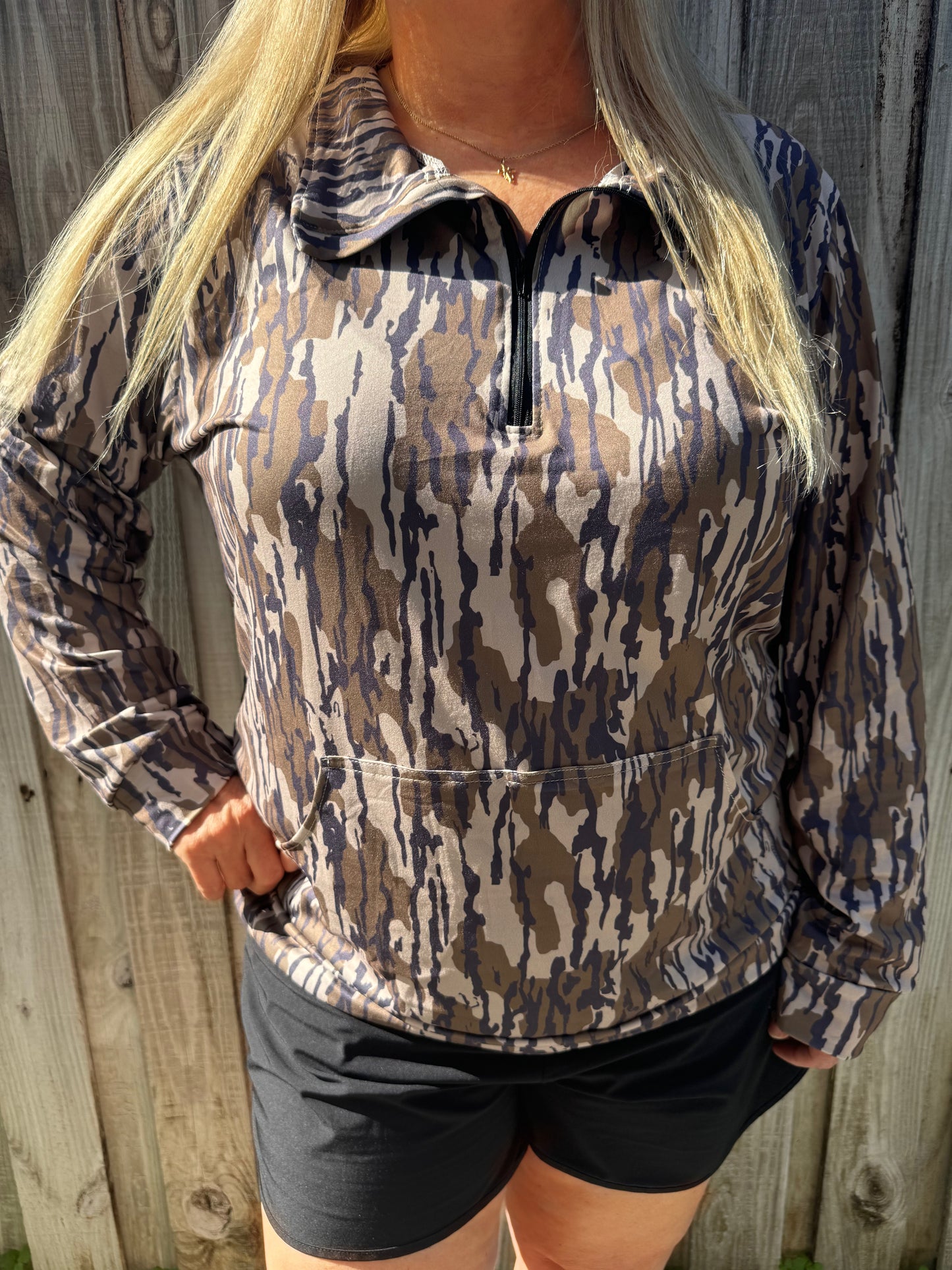 Bottomland Camo Quarter Zip