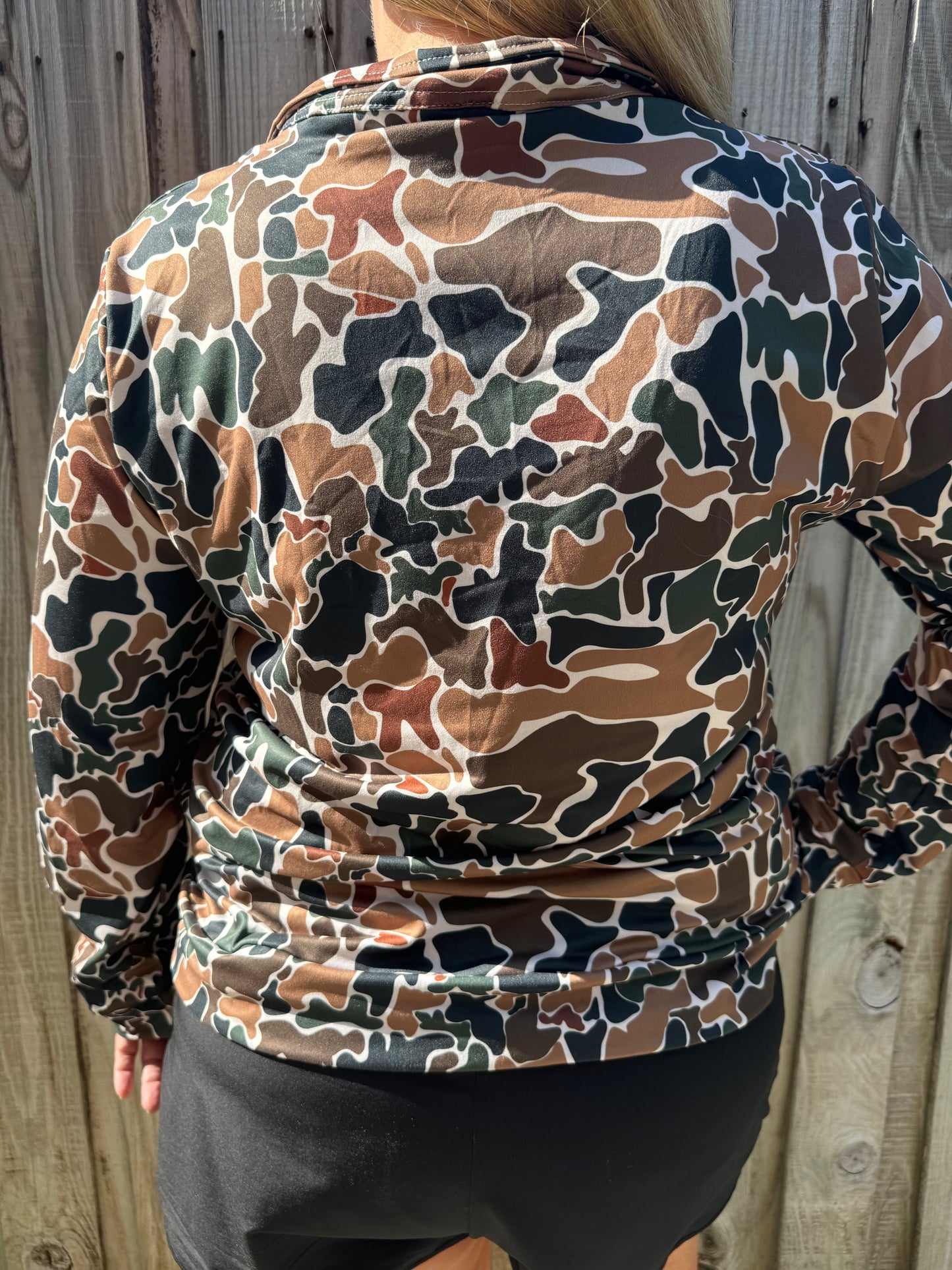 Brown Duck Camo Quarter Zip