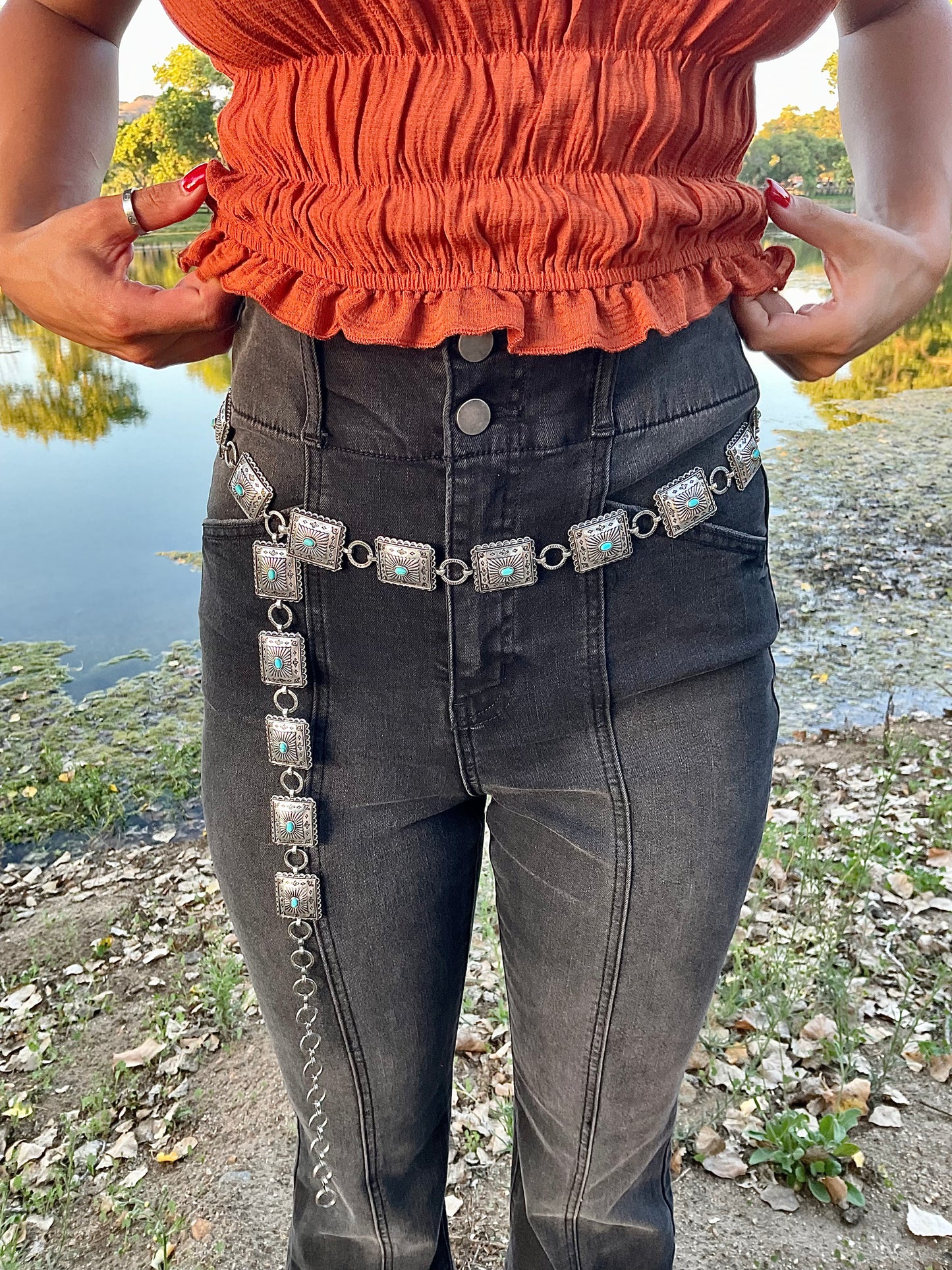 Mini Square Concho Belt