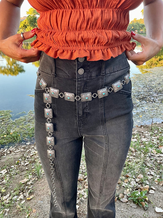 Mini Square Concho Belt