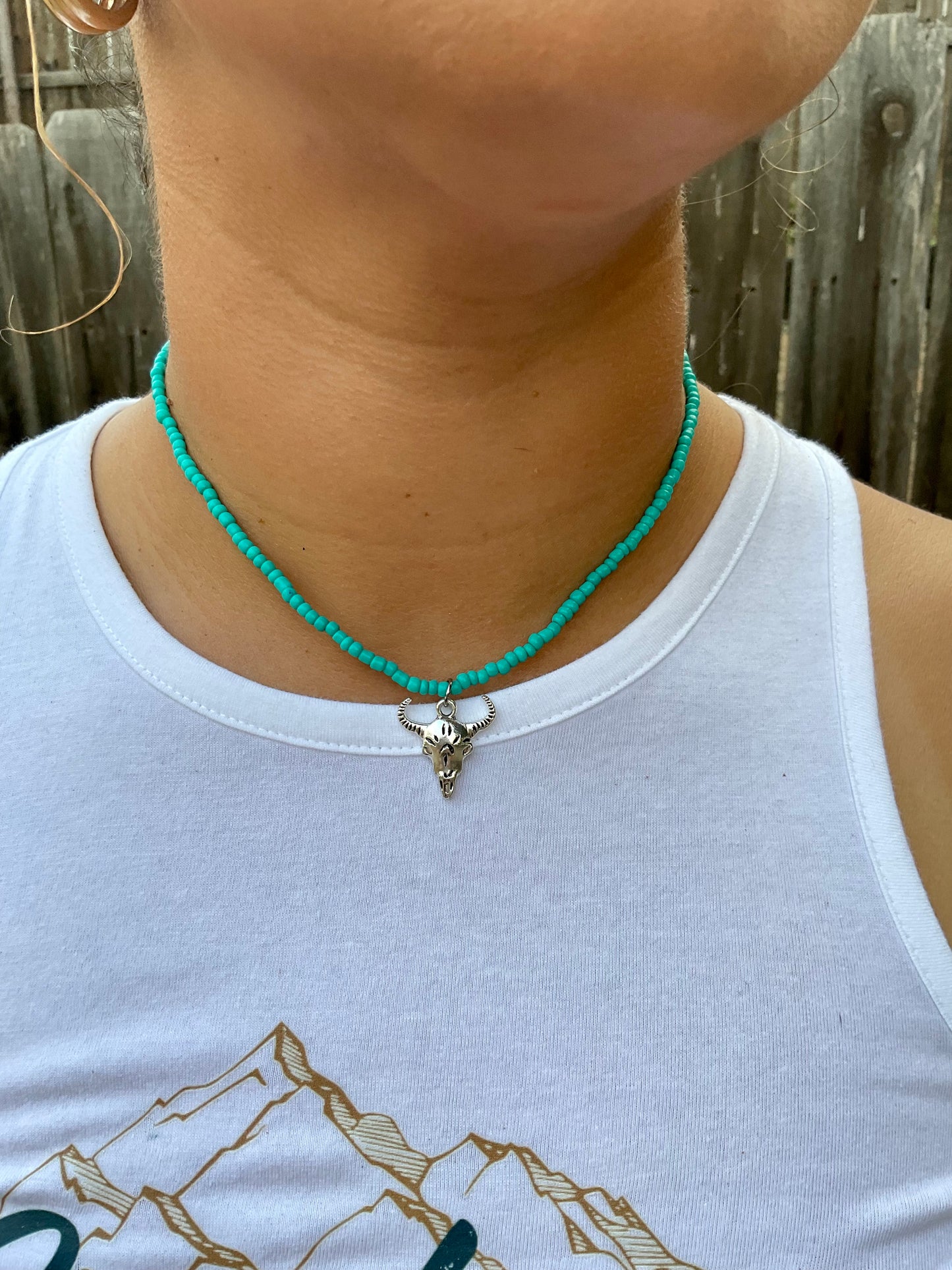 Bull Beaded Choker Necklace