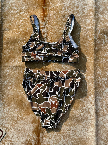 Brown Duck Camo Bikini