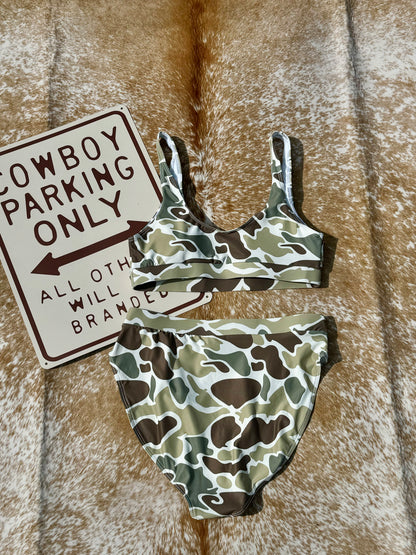 Green Duck Camo Bikini