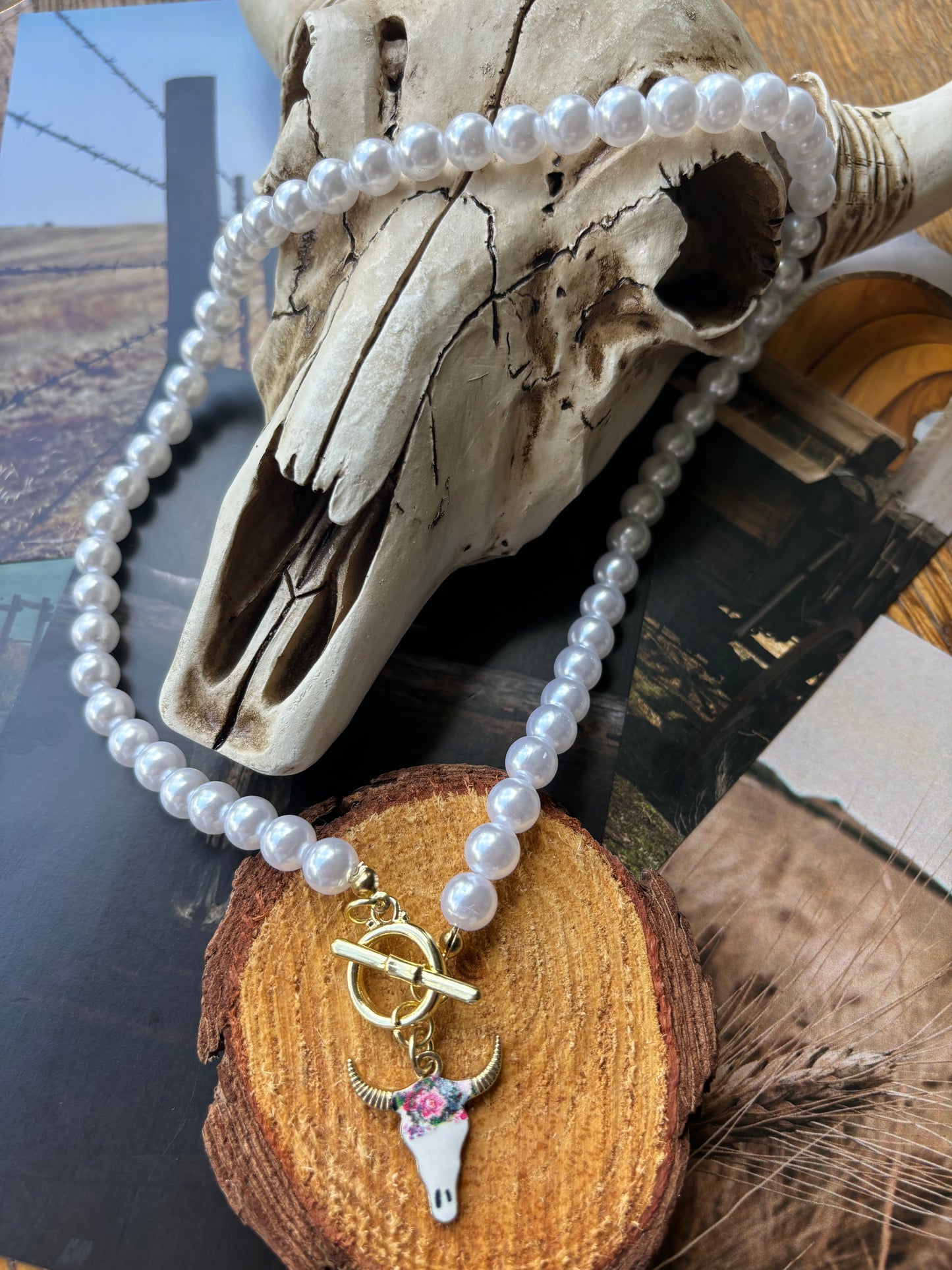 Pearl Bull Necklace