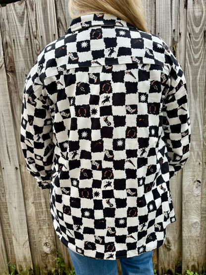 The Check Mate Charm Shacket