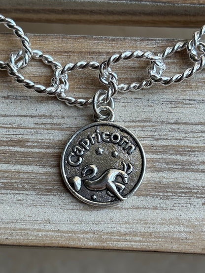 Western Zodiac Sign Boot Necklace