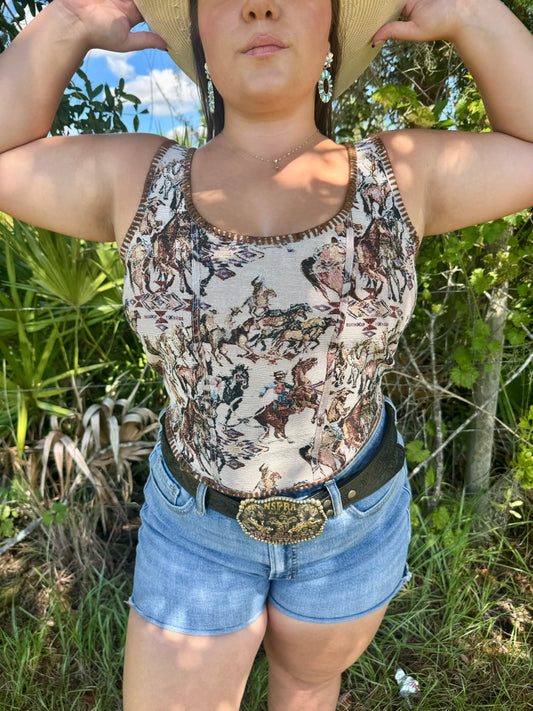 The Vintage Cowboy Corset Top