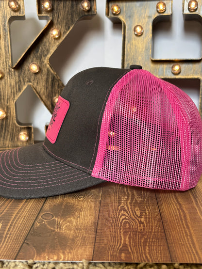 Rope Em', Tie Em', Brand Em' Pink/Black Hat