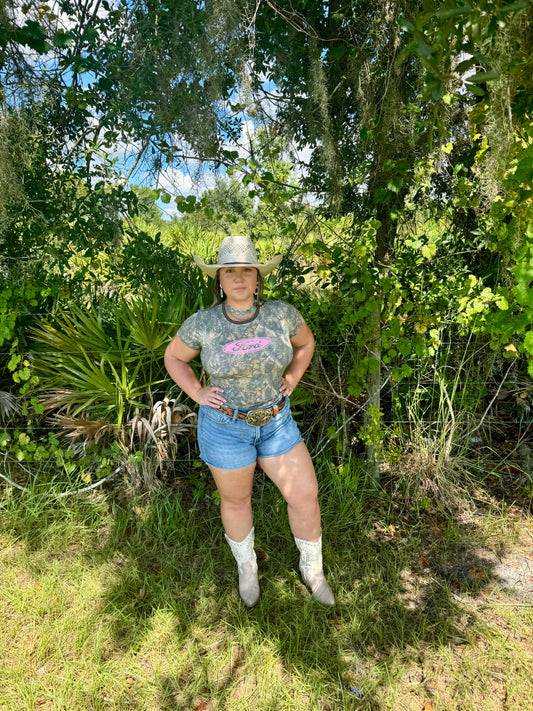 Ford Camo Babydoll Tee